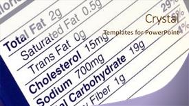  Presentation with nutrition label - Colorful slides enhanced with up of a nutritional label backdrop and a cream colored foreground