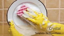  Presentation with disable person empowerment - Amazing theme having up of a person wash backdrop and a gold colored foreground