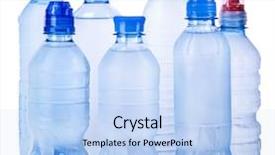  Presentation with plastic bottle - Beautiful presentation theme featuring up of a plastic bottle backdrop and a light blue colored foreground