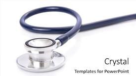  Presentation with blue professional - Amazing theme having up of a professional stethoscope backdrop and a white colored foreground