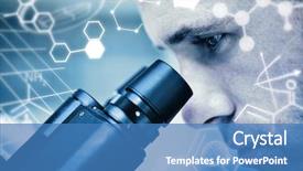 Presentation with scientific research flask pipette - PPT layouts enhanced with up of a scientific research background and a teal colored foreground