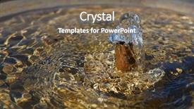  Presentation with water fountain - Presentation theme consisting of up of a small water background and a violet colored foreground