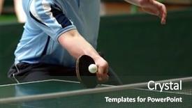  Presentation with table tennis - Cool new presentation theme with up of a table tennis backdrop and a tawny brown colored foreground