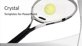  Presentation with tennis - Amazing theme having up of a tennis racket backdrop and a white colored foreground