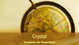  Presentation with vintage - Beautiful slide set featuring up of a vintage globe backdrop and a tawny brown colored foreground