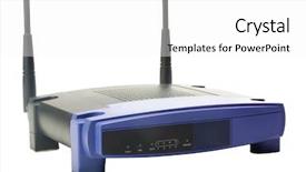  Presentation with wireless charging mobiles - PPT theme enhanced with up of a wireless modem background and a white colored foreground