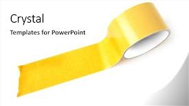  Presentation with scotch tape - Presentation theme enhanced with up of an adhesive tape background and a white colored foreground
