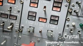  Presentation with cockpit - Cool new presentation with up of an airplane cockpit backdrop and a gray colored foreground