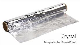  Presentation with casting aluminum - PPT layouts consisting of up of an aluminum foil background and a  colored foreground
