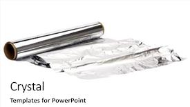  Presentation with casting aluminum - Slides consisting of up of an aluminum foil background and a  colored foreground