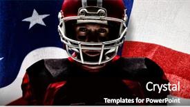  Presentation with american football - PPT layouts featuring up of an american flag background and a black colored foreground