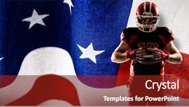  Presentation with american football - Slides with up of an american flag background and a  colored foreground