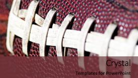  Presentation with american football - PPT theme enhanced with up of an american football background and a tawny brown colored foreground