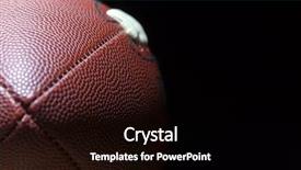  Presentation with college football - Beautiful PPT layouts featuring up of an american football backdrop and a black colored foreground