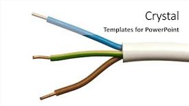  Presentation with electrical - Amazing slide set having up of an colorful electrical backdrop and a white colored foreground