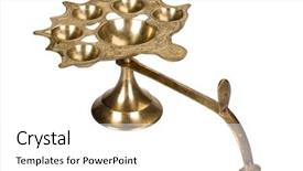  Presentation with oil lamp - Slides enhanced with close-up of an oil background and a white colored foreground