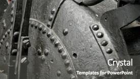  Presentation with steam - Presentation having up of an old steam background and a gray colored foreground