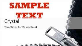  Presentation with space - Audience pleasing presentation theme consisting of up of an open zipper backdrop and a white colored foreground