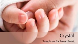  Presentation with neonatal nurse baby hand mother - Slides featuring up of baby s hand background and a coral colored foreground