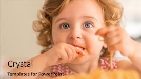  Presentation with child in a hindu home - Cool new PPT layouts with up of beautiful blond child backdrop and a coral colored foreground