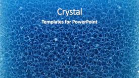  Presentation with blue eyes technology close up - Beautiful PPT layouts featuring up of blue cleaning sponge backdrop and a teal colored foreground