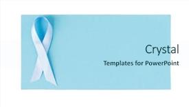  Presentation with health care - Colorful slide deck enhanced with up of blue prostate cancer backdrop and a light blue colored foreground