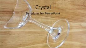  Presentation with broken glass - Slides featuring up of broken cocktail glass background and a coral colored foreground