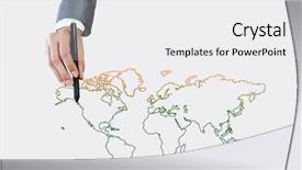  Presentation with world travel - Presentation design consisting of working out on rowing machine background and a gray colored foreground