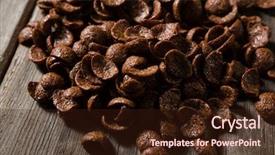  Presentation with corn flakes - Theme enhanced with up of chocolate corn flake background and a  colored foreground