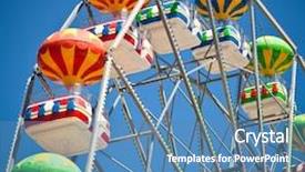  Presentation with ferris wheel - Theme enhanced with up of colorful ferris wheel background and a teal colored foreground
