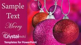  Presentation with strings - Slides consisting of up of colorful pink christmas background and a violet colored foreground
