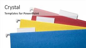  Presentation with tabs - Beautiful theme featuring up of colorful tabbed folder backdrop and a white colored foreground