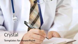  Presentation with hands holding - Audience pleasing presentation theme consisting of up of doctor s hands backdrop and a coral colored foreground