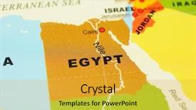  Presentation with map of egypt - Colorful PPT layouts enhanced with up of egypt on map backdrop and a yellow colored foreground