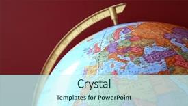  Presentation with europe - Colorful slide deck enhanced with up of europe on globe backdrop and a cool aqua colored foreground