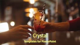  Presentation with tikki bar - PPT theme consisting of up of female bar tender background and a tawny brown colored foreground