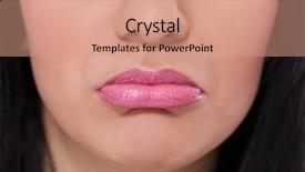  Presentation with sadness - Amazing presentation theme having up of female sadness mouth backdrop and a coral colored foreground