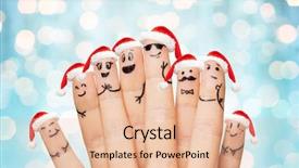  Presentation with christmas holidays - Beautiful PPT layouts featuring up of fingers with smiley backdrop and a lemonade colored foreground