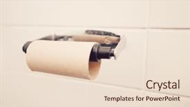  Presentation with toilet - Slide set featuring finished toilet paper roll background and a lemonade colored foreground