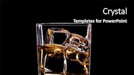  Presentation with whiskey - Slide set consisting of up of glass with whiskey background and a black colored foreground