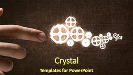  Presentation with mechanic gears - PPT layouts having up of hand and gears background and a wine colored foreground