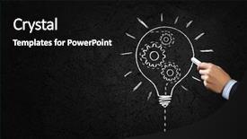  Presentation with hand drawn cartoon of sports - Audience pleasing presentation theme consisting of up of hand drawing gears backdrop and a  colored foreground