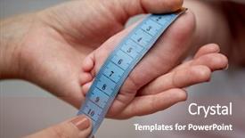  Presentation with infant care - Beautiful presentation theme featuring infant feet - people medical exam healthcare backdrop and a coral colored foreground