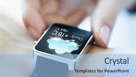  Presentation with weather - Colorful slide set enhanced with up of hands with weather backdrop and a light blue colored foreground
