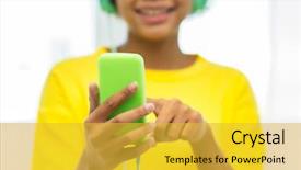  Presentation with african people - Audience pleasing PPT theme consisting of up of happy african american backdrop and a yellow colored foreground