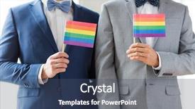  Presentation with sex - Slide set enhanced with up of happy male gay background and a ocean colored foreground