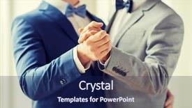  Presentation with gay - Presentation theme with up of happy male gay background and a navy blue colored foreground