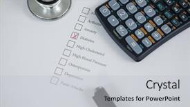  Presentation with evaluation - PPT theme consisting of up of health evaluation form background and a  colored foreground