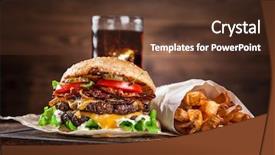  Presentation with burgers - Slide deck consisting of up of home made burger background and a tawny brown colored foreground