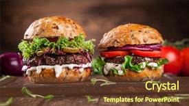  Presentation with home design - Audience pleasing PPT layouts consisting of up of home made burger backdrop and a tawny brown colored foreground